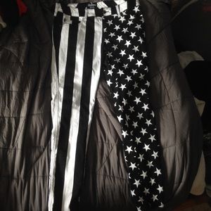 Stars & Stripes Black & White Hot Topic Jeans